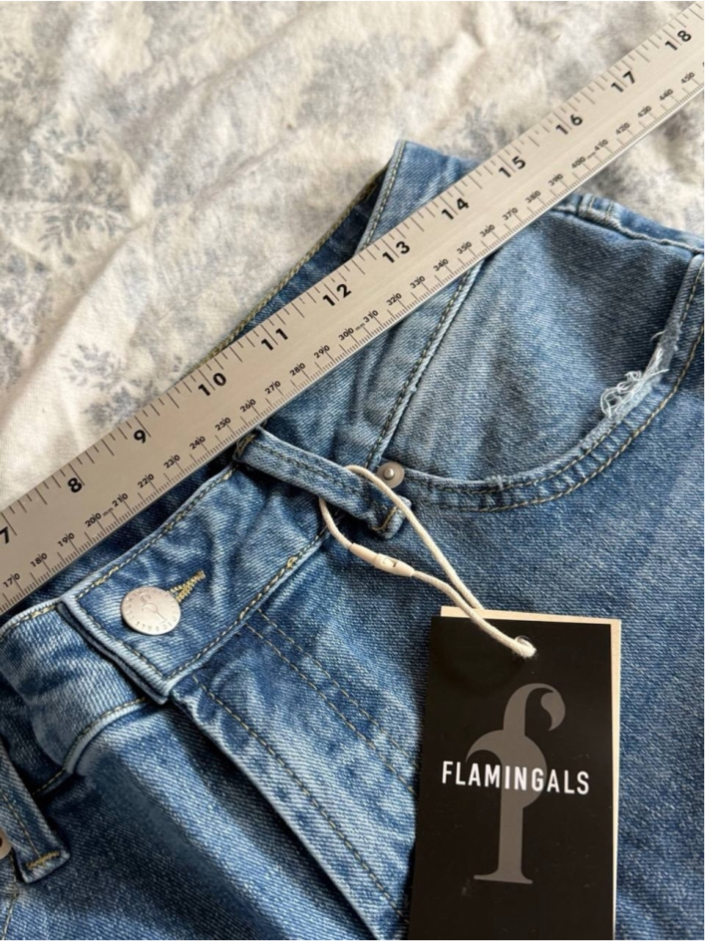 Flamingals wide-leg cropped jeans L - Picture 3 of 4